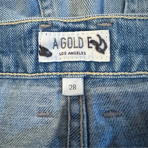 AGOLDE Dakota Distressed Relaxed Boyfriend Capri Relaxed Skater Shorts Sz 28 - Picture 7 of 12